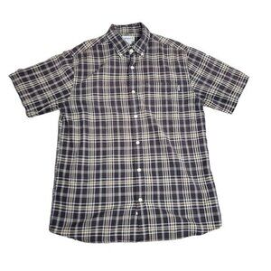 Carhartt Mens Size Large Brown‎ Western Work Casual Short Sleeve Shirt
